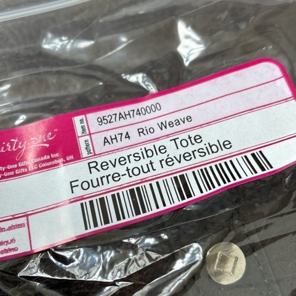 Thirty-one reversible tote bag purse faux vegan leather - Picture 3 of 5